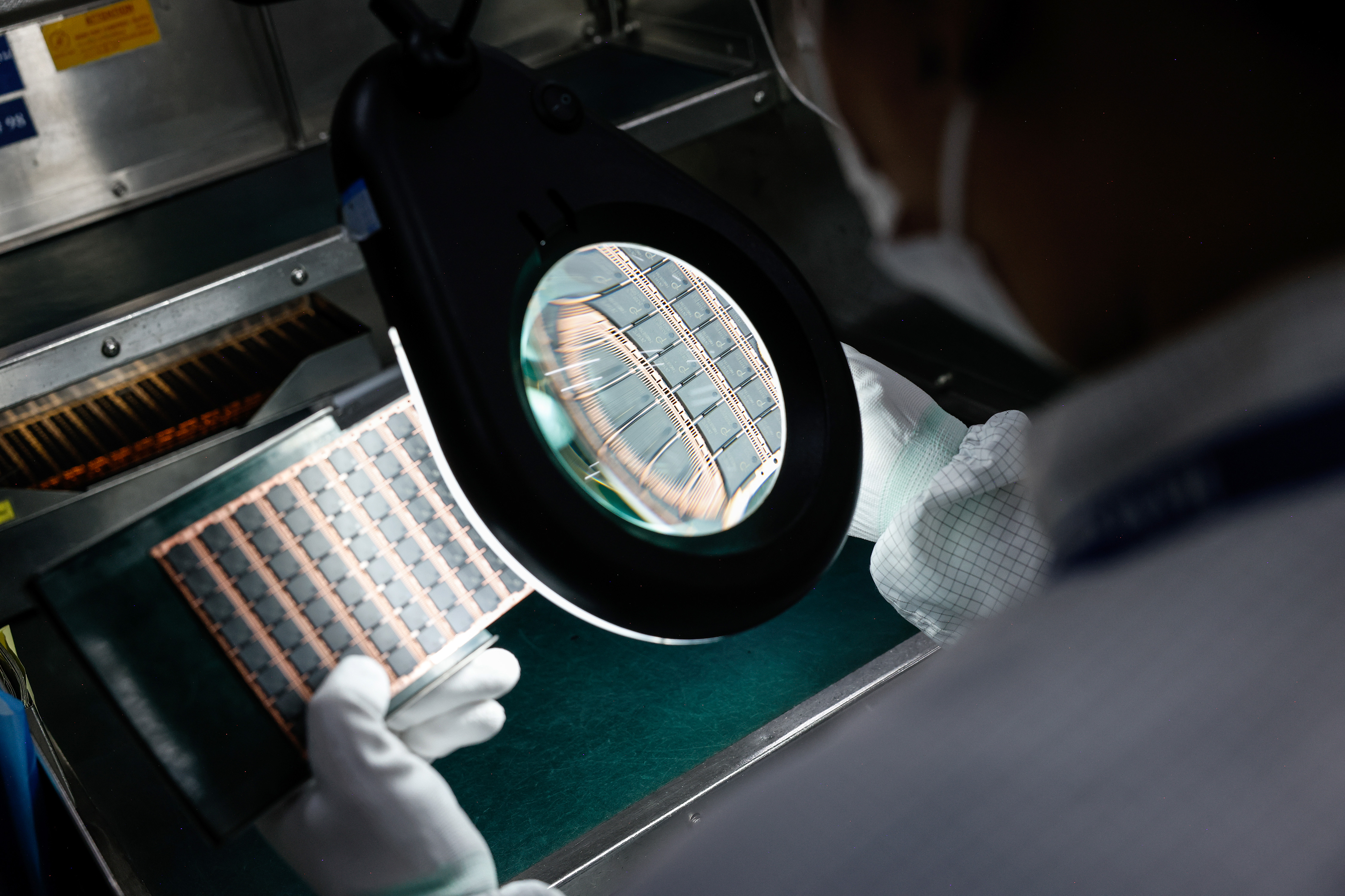 Hana Semiconductor factory production line, Thailand, Bloomberg News